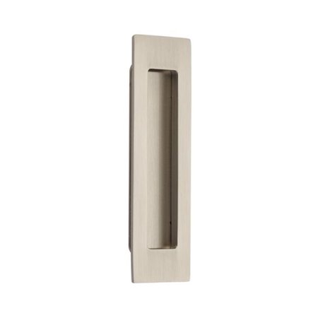 PATIOPLUS 6 in. Modern Rectangular Flush Pull, Satin Nickel PA2667421